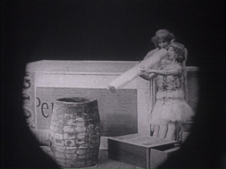 Forced Perspective in Princess Nicotine (1909) (miniature smoke fairy)