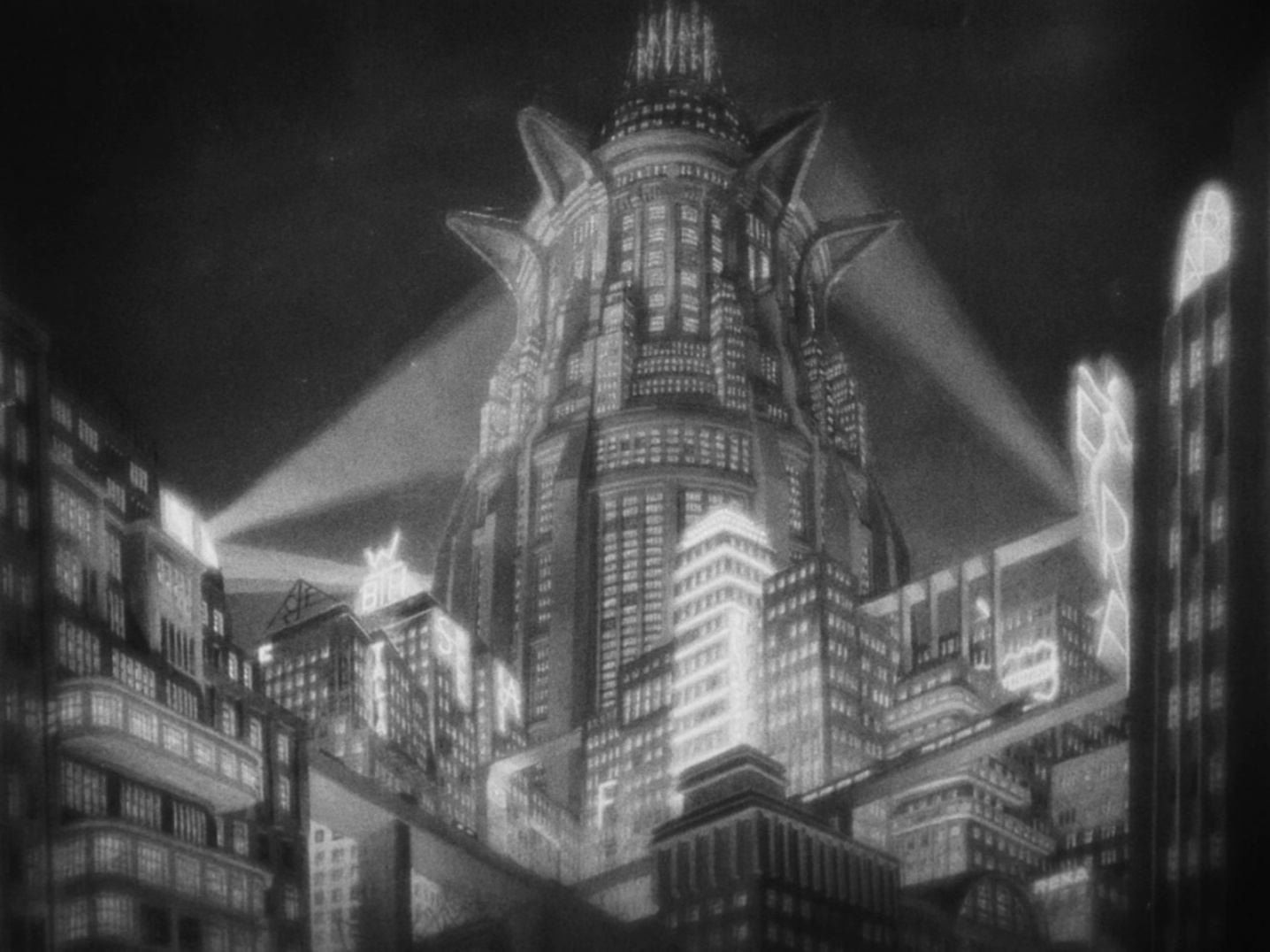 German Expressionism in Metropolis (1927) (monumental dystopian city)