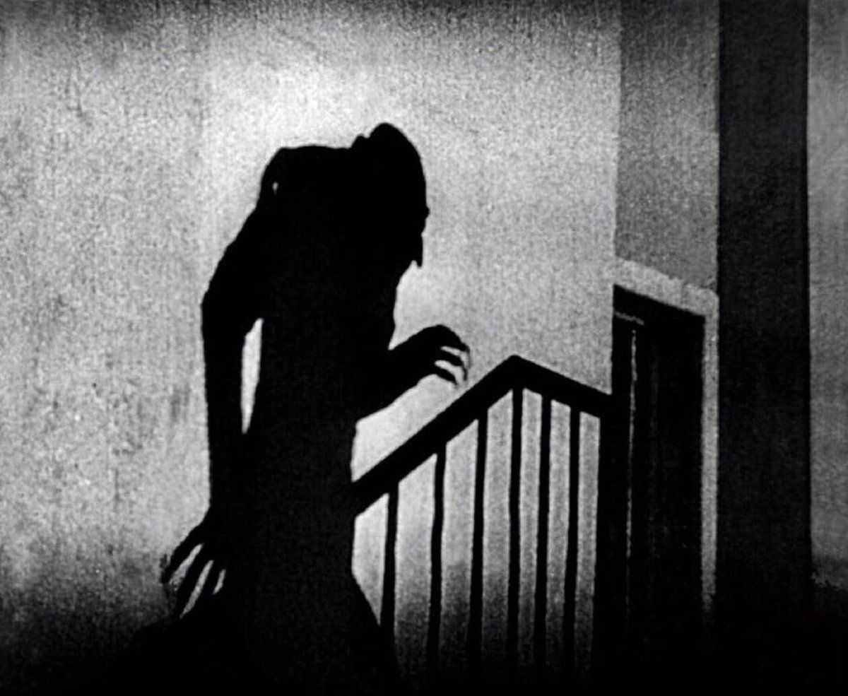 German Expressionism in Nosferatu (1922) (clawed staircase shadow)
