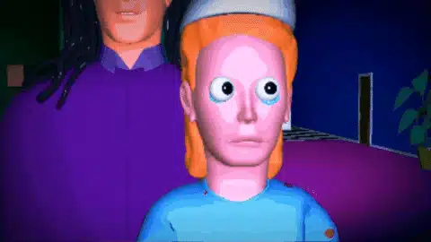 Weirdcore in Cry Phone GIF