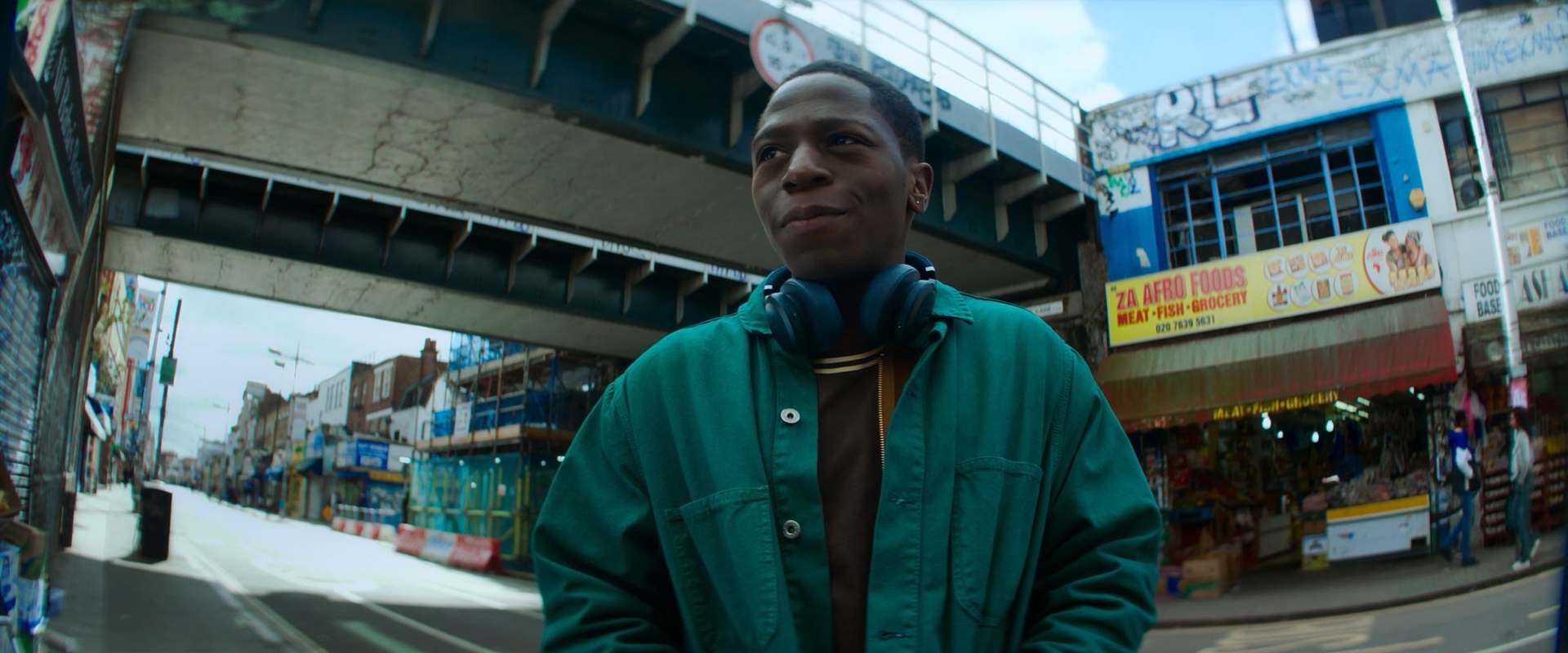 Low Angle Shot in Rye Lane (2023)